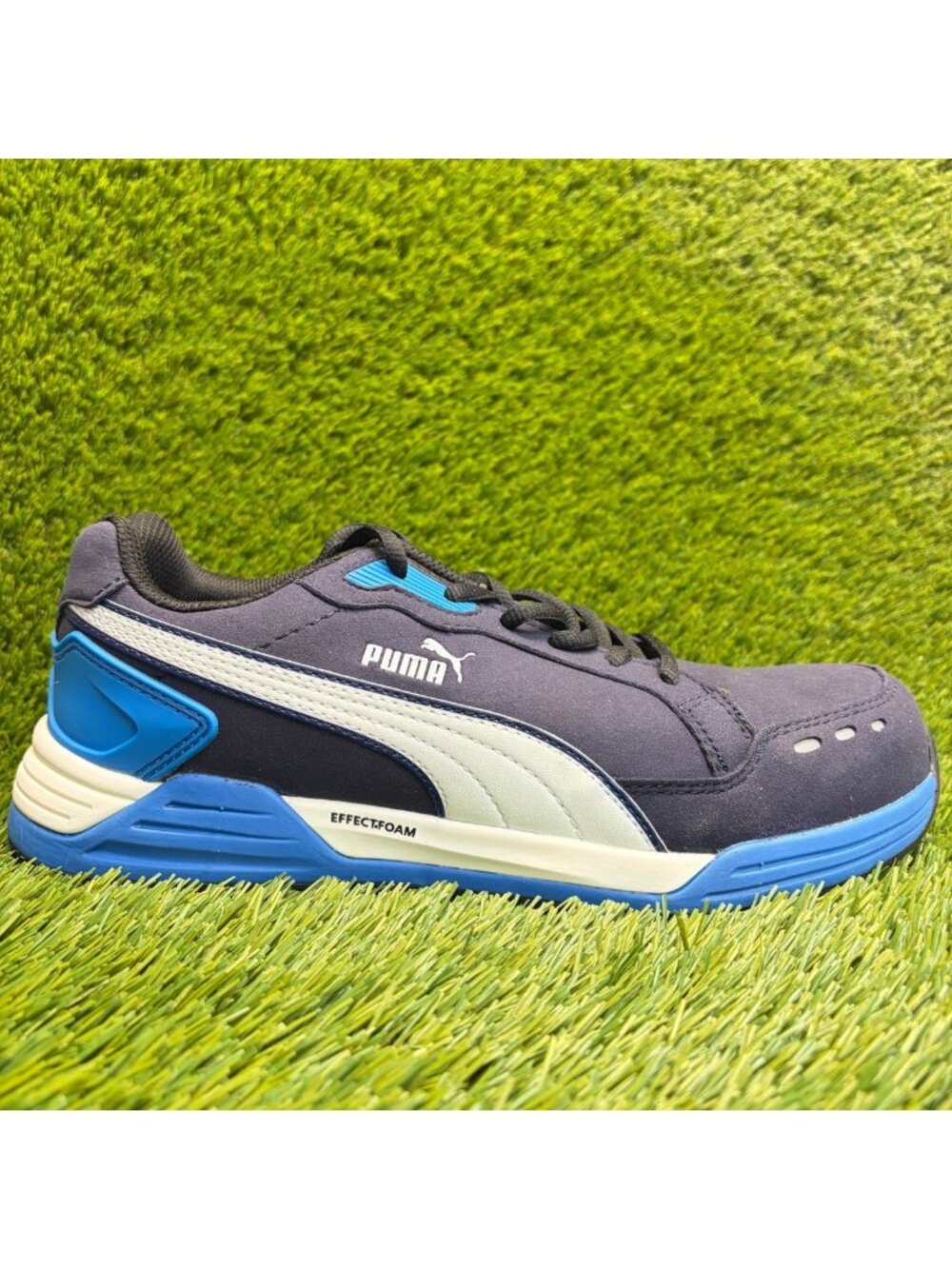 Puma Airtwist Low EH Mens Size 8.5 Navy White Composite Toe Safety Work Shoes